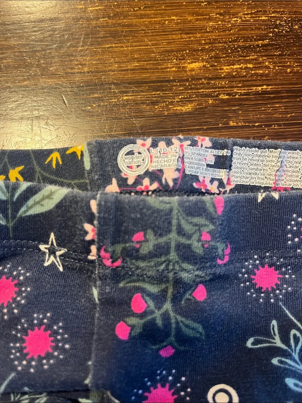 wonder nation Girls 3-Pack Pajama Bottoms - Navy, Light Blue, Gray